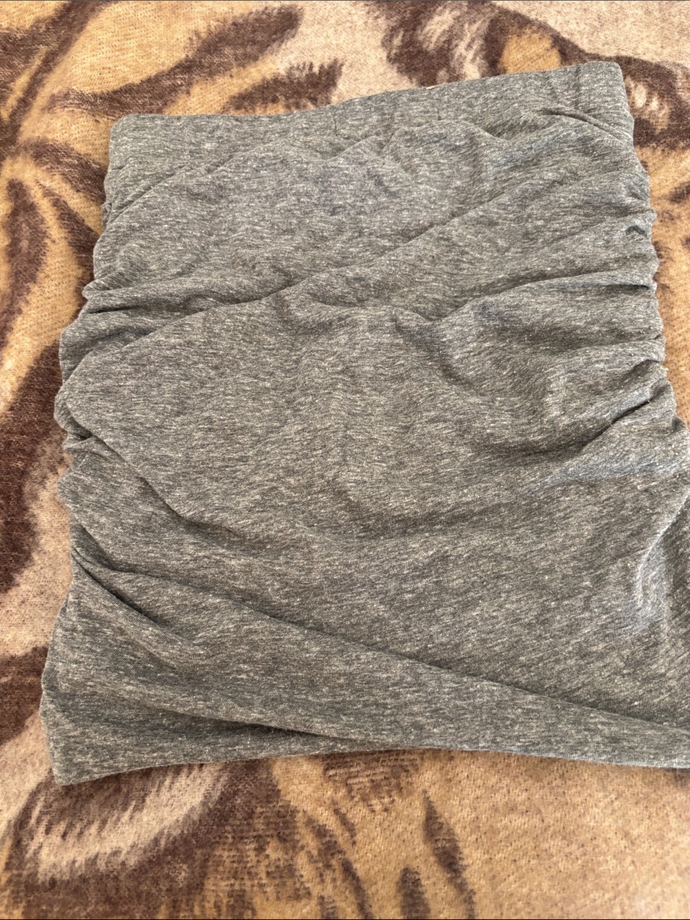 Pam & Gela Heather Gray Ruched Mini Skirt - Picture 2 of 2